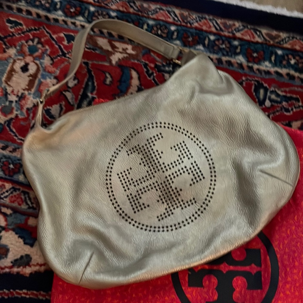 Tory Burch gold hobo purse